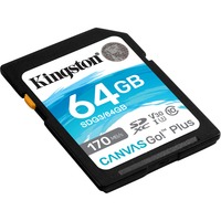 Kingston Canvas Go! Plus SDXC 64 GB geheugenkaart Zwart, UHS-I U3, Class 10, V30