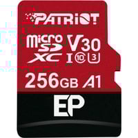 Patriot EP Series microSDXC 256 GB geheugenkaart Rood/zwart, UHS-I U3, Class 10, V30, A1, incl. SD-Adapter