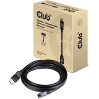 Club 3D DisplayPort 1.4 DSC 1.2 HBR3 HDR Bidirectionaal kabel Zwart, 3 meter, 8K 60Hz