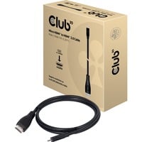 Club 3D Micro HDMI > HDMI 2.0 kabel Zwart, 1 meter, 4K 60Hz