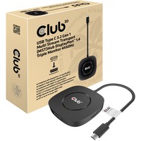 Club 3D USB-C 3.2 Hub met DisplayPort 1.4 Zwart