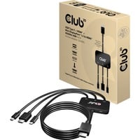 Club 3D USB-C + HDMI + Mini-DisplayPort naar HDMI adapter 2 meter, 4K 60 Hz