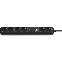 Brennenstuhl Connect Eco-Line Smart Stekkerdoos met 6-voudige timerfunctie stekkerdoos Zwart, 1,5 meter kabel