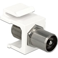 DeLOCK Keystone Module IEC male > F female adapter Wit