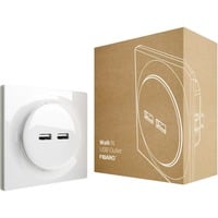 Fibaro Walli N USB outlet stekkerdoos met usb Wit, 2x USB-A