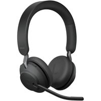 Jabra Evolve2 65 on-ear headset Zwart, Microsoft Teams, USB-C, Inclusief laadstation