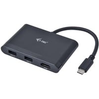 i-tec USB-C > HDMI PD/Data Travel usb-hub Zwart, 0,13 meter