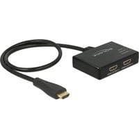 DeLOCK 1x HDMI naar 2x HDMI Splitter Zwart, 60 centimeter, 4K