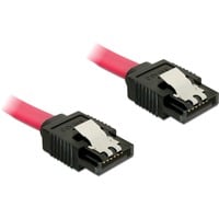 DeLOCK SATA kabel Rood, 0,1 meter, 6 Gb/s, Recht