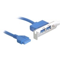 DeLOCK Slotplaat en USB 3.0 naar 19 Pin slotplaatje Laag profiel