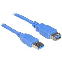 DeLOCK USB 3.0A male naar USB 3.0A female verlengkabel Blauw, 5 meter