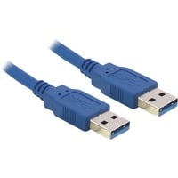 DeLOCK USB-A 3.0 > USB-A 3.0 kabel Blauw, 1 meter