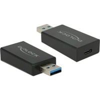 DeLOCK USB-A 3.2 Gen 2 naar USB-C 3.2 Gen 2 adapter Zwart