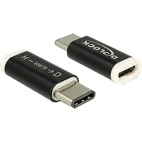 DeLOCK USB-C 3.2 Gen 1 naar micro-USB-B 2.0 adapter Zwart
