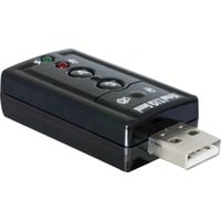 DeLOCK USB Sound Adapter 7.1 geluidskaart Zwart, Retail