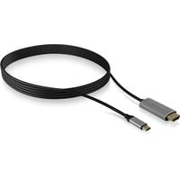 ICY BOX USB-C (male) > HDMI (male) kabel Zwart, 1,8 meter