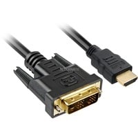 Sharkoon HDMI > DVI-D (18+1) adapter Zwart, 1 meter