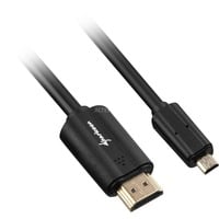 Sharkoon HDMI > micro-HDMI 2.0 kabel Zwart, 1 meter, 4K