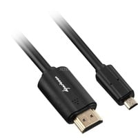 Sharkoon HDMI naar micro-HDMI 2.0 kabel Zwart, 1,5 meter, 4K