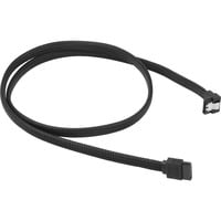 Sharkoon Sata III 90° sleeve kabel Zwart, 0,75 meter