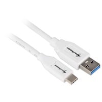 Sharkoon USB-A 3.2 > USB-C kabel Wit, 1 meter