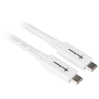Sharkoon USB-C 3.2 Gen 2 kabel Wit, 1 meter