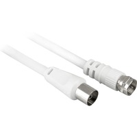 goobay LNB male > RF male kabel Wit, 1,5 meter