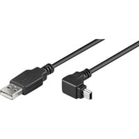 goobay USB-A > Mini USB 90º kabel Zwart, 1,8 meter