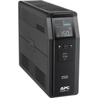 APC Back-UPS PRO BR1600SI - Noodstroomvoeding ups Zwart, 8x C13 uitgang, 2x USB charger (type A & C), 1600VA, USB dataport