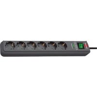 Brennenstuhl Eco-Line 13.500 A stekkerdoos met overspanningsbeveiliging stekkerdoos Antraciet, 1159710515, voor 6 stekkers