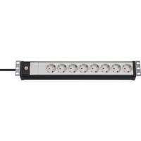 Brennenstuhl Premium-Line 19-inch stekkerdoos 8-voudig Zwart/lichtgrijs, 3 meter