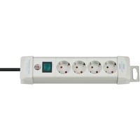 Brennenstuhl Premium-Line 4-voudig stekkerdoos met schakelaar 1955540100 stekkerdoos Lichtgrijs