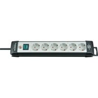 Brennenstuhl Premium-Line Extension Socket 6 ways 6-voudige stekkerdoos Zwart, 6x stekker, 1951560101
