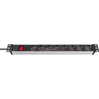 Brennenstuhl Premium-Line Technic Alu 19" 8x stekkerdoos Aluminium/zwart, 1390007018, voor 8 stekkers