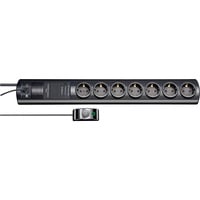Brennenstuhl Primera Tec Comfort Switch Plus 7-voudige stekkerdoos Zwart, 19.500A Overspanningsbeveiliging, externe schakelaar