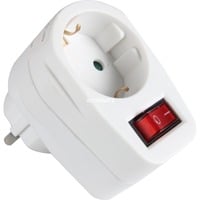 Brennenstuhl Schakelbare stopcontact adapter 1508070, 1x geaard stekkerdoos adapter Wit