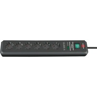 Brennenstuhl Secure-Tec 19.500A stekkerdoos met overspanningsbeveiliging 6-voudig stekkerdoos Antraciet, 2 meter