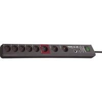 Brennenstuhl Secure-Tec 8 way stekkerdoos Antraciet, Voor 8 stekkers