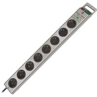 Brennenstuhl Super-Solid 13500A +surge protection 8x 8-voudige stekkerdoos Zilver, 8x stekker, 1153340318, voor 8 stekkers