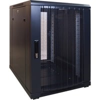 DSI 15U mini serverkast met geperforeerde deur - DS6815PP server rack Zwart, 600 x 800 x 770mm
