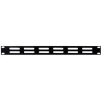 DSI 19 inch geperforeerd afdekpaneel - DS-Blind1-perf afdekking Zwart, 483 x 10 x 45 mm