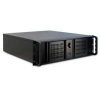 Inter-Tech 3U-3098-S rack behuizing Zwart | 2x USB-A