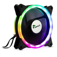 Inter-Tech ARGUS RS-041 RGB case fan Zwart, 4-pins PWM aansluiting