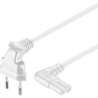 goobay Eurostekker > C7 90° kabel Wit, 1 meter