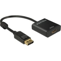 DeLOCK DisplayPort naar HDMI adapter Zwart, 0,2 meter
