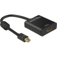 DeLOCK Mini-DisplayPort naar HDMI adapter Zwart, 0,2 meter