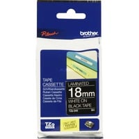 Brother Label tapecassette TZE-345 printlint 18 mm, wit op zwart