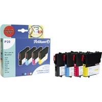 Pelikan Inktcartridges 4-pack P20 (4106902) Compatibel met Brother LC985, 4 kleuren