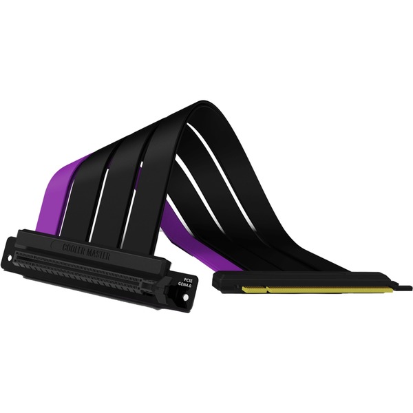 Cooler Master PCIe 4.0 Riser-Kabel - 200mm, Schwarz/lila Für Grafikkarten