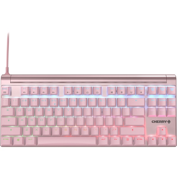 CHERRY MX 8.0, gaming toetsenbord Roze, US lay-out, Brown, RGB leds, TKL